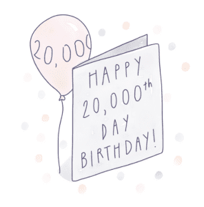 20,000th Day Birthday Card